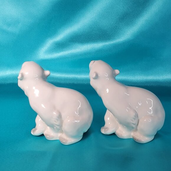 2 POLAR BEARS MATCHING PAIR USSR LOMONSOV - Picture 6 of 10